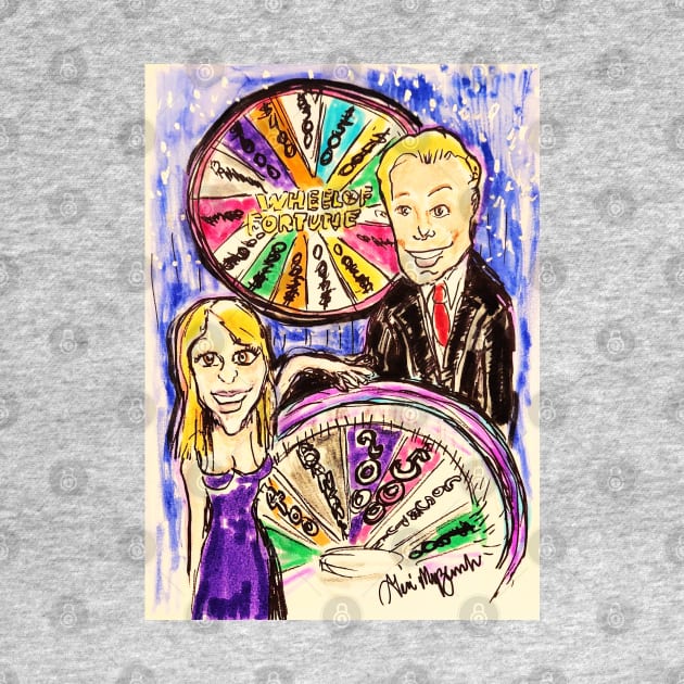 Wheel of Fortune Pat Sajak and Vanna White by TheArtQueenOfMichigan 